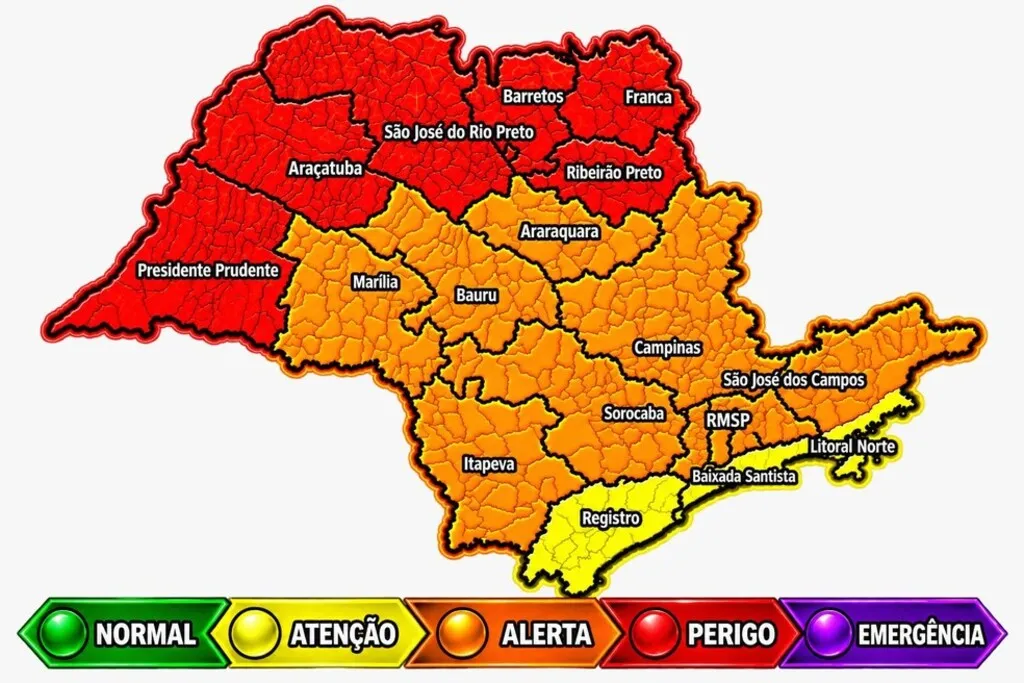Onda de calor coloca São Paulo em alerta para temperaturas de até 40°C e risco de incêndios